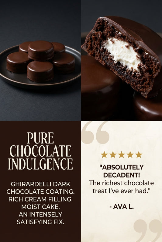 Chocolate Cream Filled “Puck” Cake